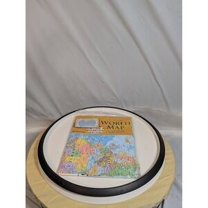 Globemaster World Map Poster 31x49 Blue NIP Educational Wall Art Country Flags
